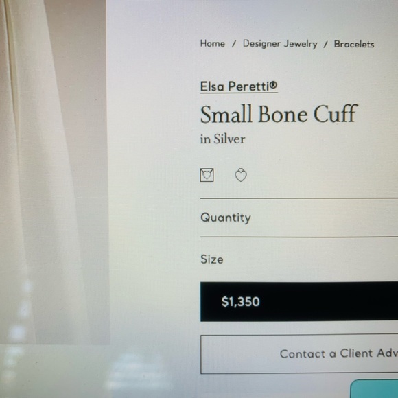 Beautiful Tiffany Designer Elsa Peretti Small Cuff Bracelet! 700 or Best offer!! - Picture 2 of 5